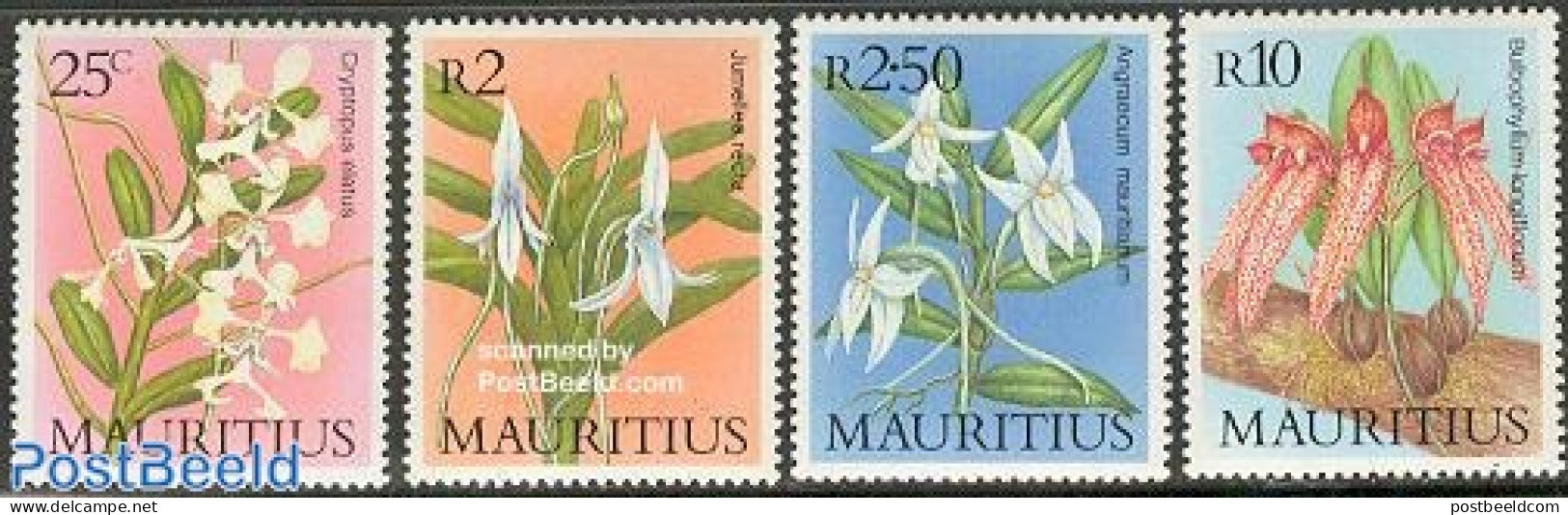 Mauritius 1986 Orchids 4v, Mint NH, Nature - Flowers & Plants - Orchids - Maurice (1968-...)