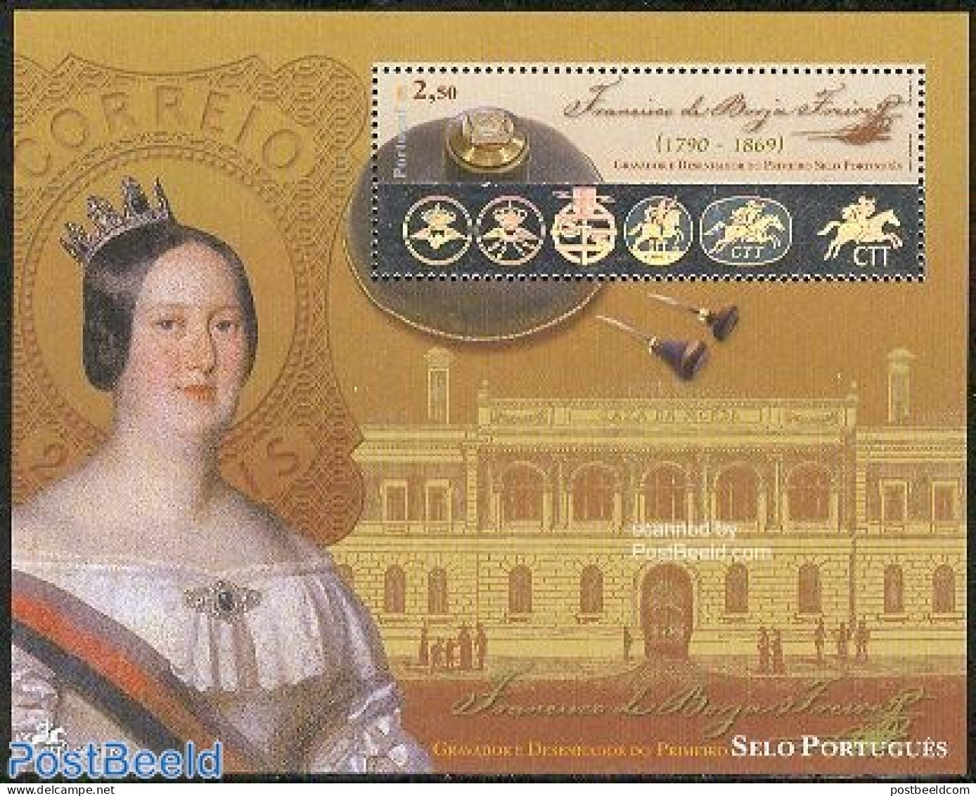 Portugal 2003 150 Years Stamps Hologram S/s, Mint NH, Nature - Various - Horses - Post - Holograms - Art - Handwriting.. - Ungebraucht