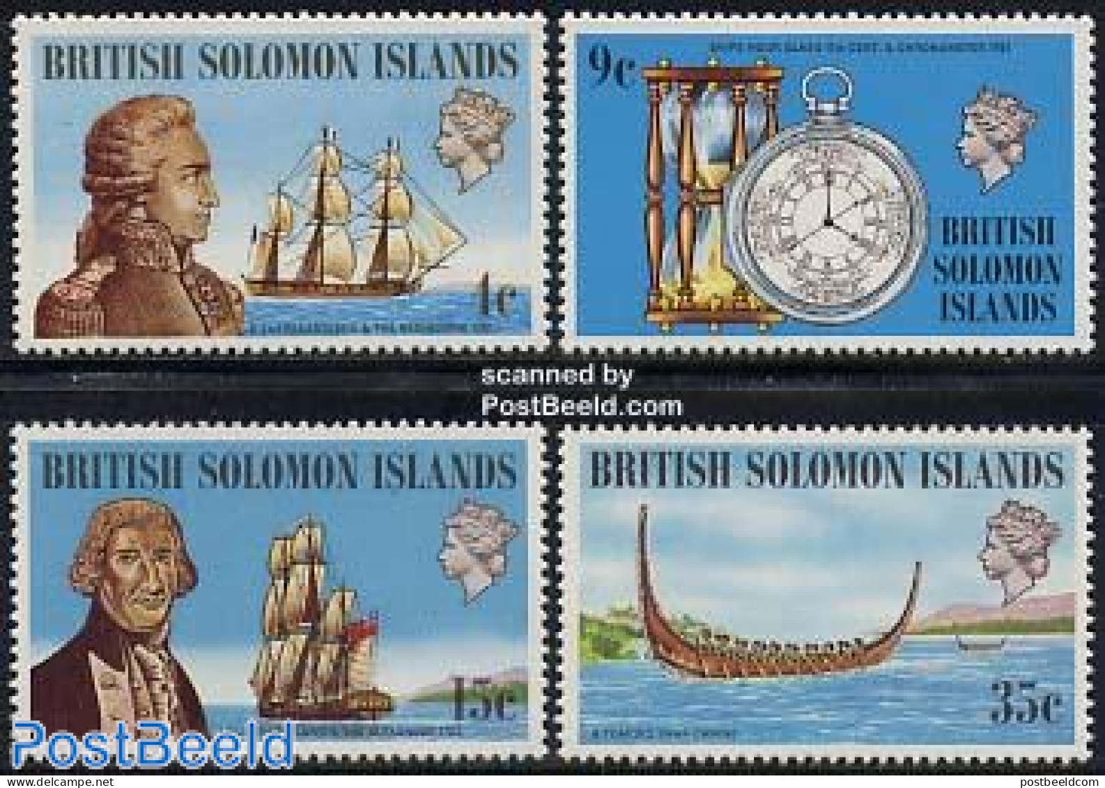 Solomon Islands 1973 Ships & Navigation 4v, Mint NH, History - Science - Transport - Explorers - Weights & Measures - .. - Explorateurs