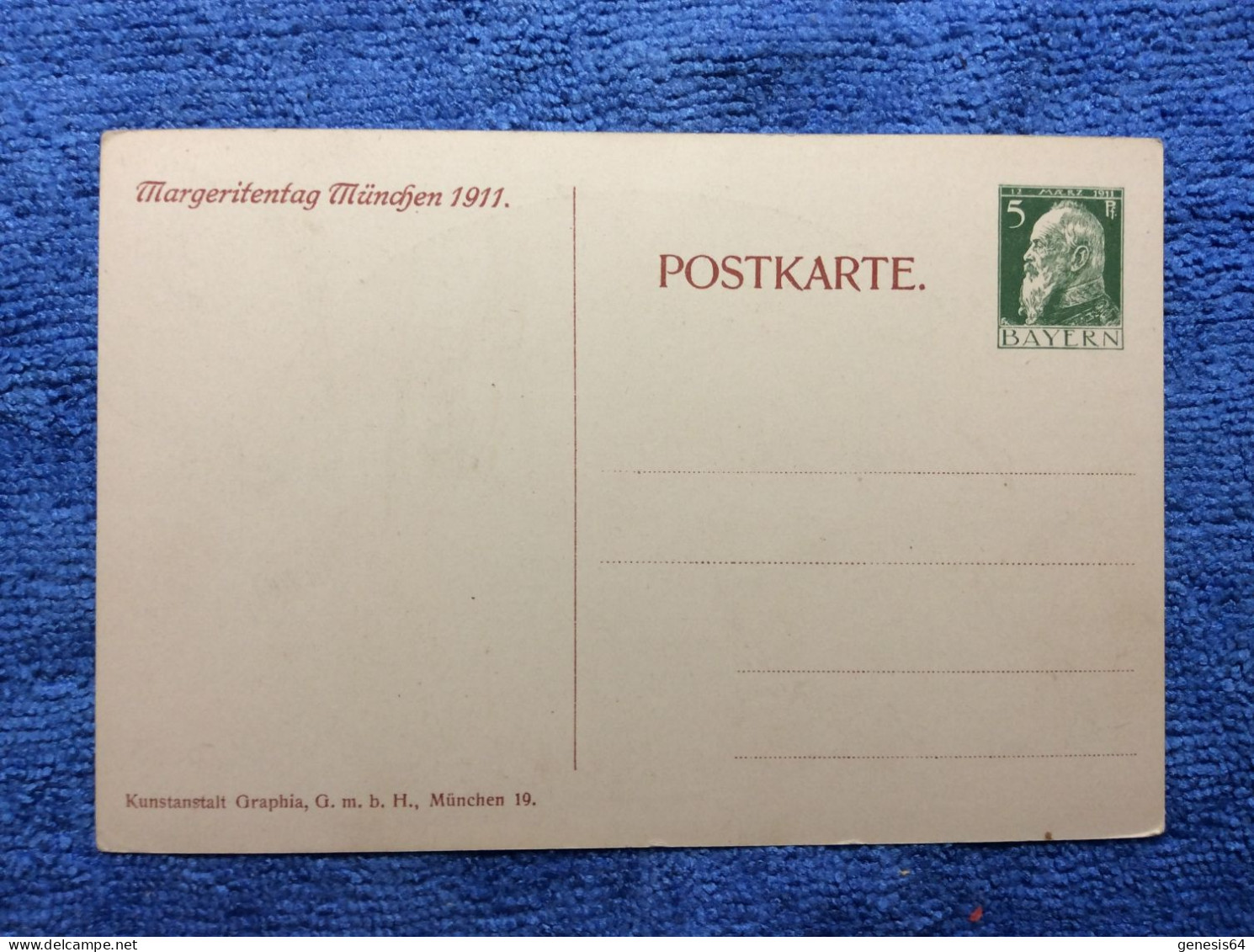 Altdeutschland Bayern 1911. PP 27 C4/01 (1ZKPVT005) - Entiers Postaux