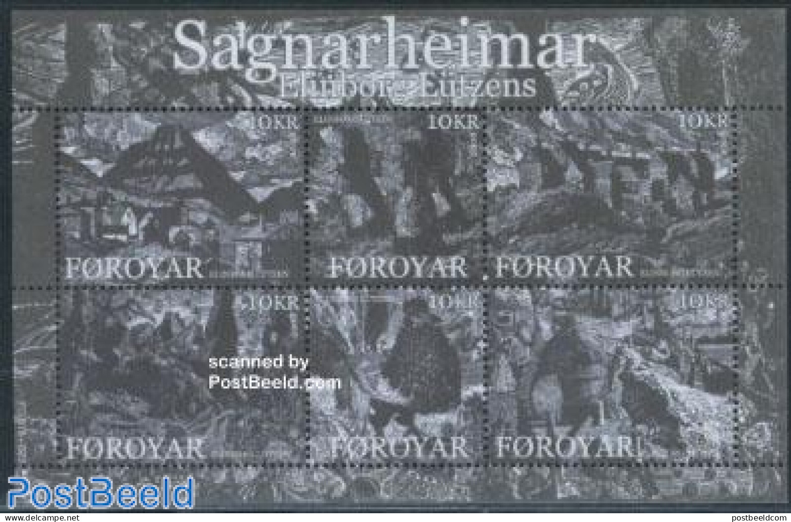 Faroe Islands 2008 Mythology, Sagnarheimar 6v M/s, Mint NH, Art - Fairytales - Cuentos, Fabulas Y Leyendas