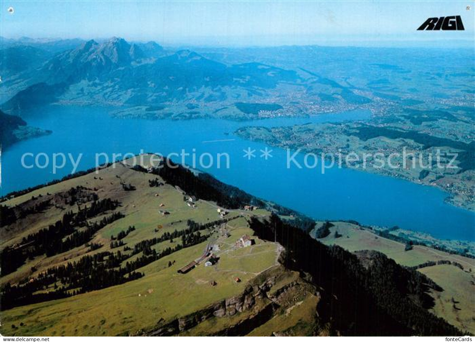 13003252 Rigi Kulm Fliegeraufnahme Vierwaldstaettersee Pilatus Rigi Kulm - Autres & Non Classés