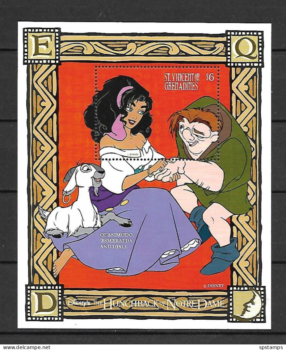 Disney St Vincent Gr 1996 The Hunchback Of Notre Dame MS #1 MNH - Disney