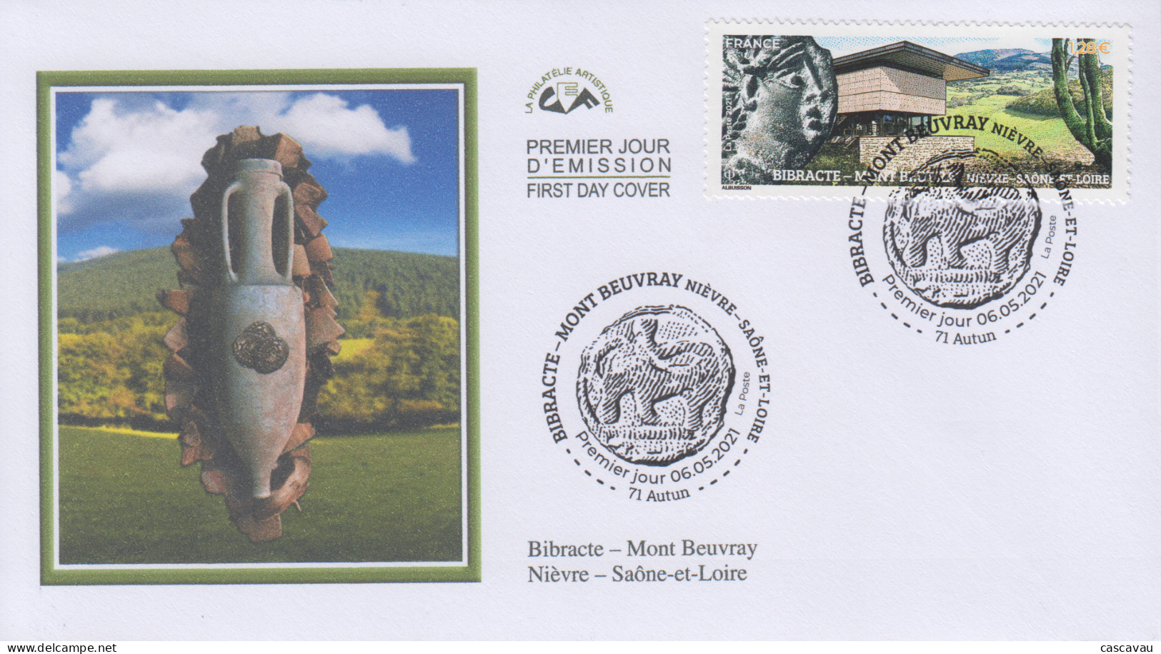 Enveloppe    FDC  1er   Jour    FRANCE    BIBRACTE  -  MONT  BEUVRAY    AUTUN    2021 - 2020-…