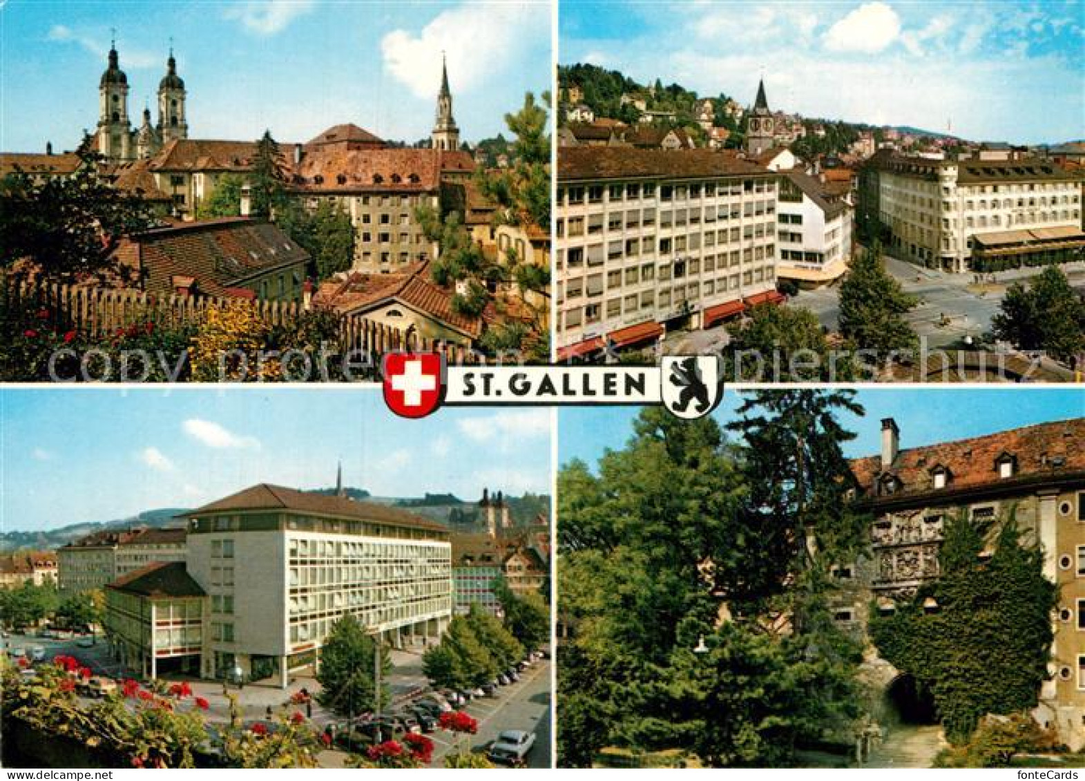 13003094 St Gallen SG Kathedrale Und St Laurenzen Marktplatz St Mangen Karlstor  - Andere & Zonder Classificatie