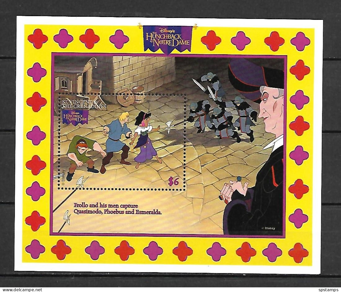 Disney St Vincent Gr 1996 The Hunchback Of NotreDame MS #1 MNH - Disney