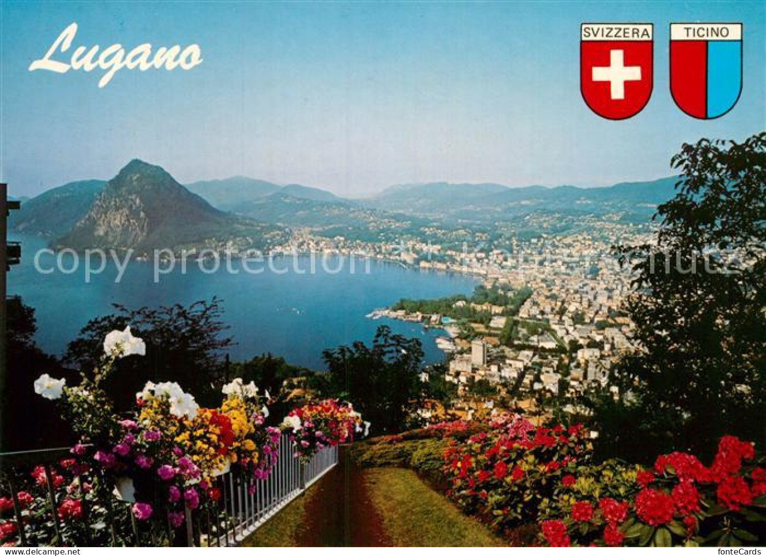 13001081 Lugano Lago Di Lugano Panorama  Lugano Lago Di Lugano - Autres & Non Classés