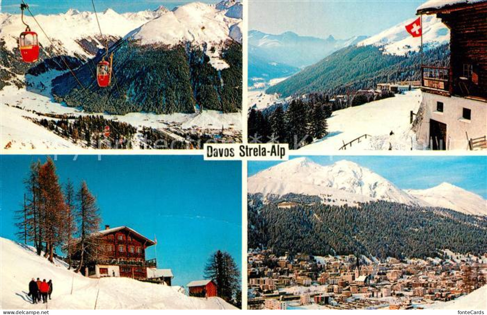 13000774 Davos GR Strela Alp Winter Panorama Seilbahn Davos GR - Other & Unclassified