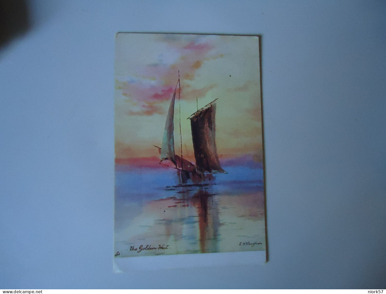 UNITED KINGDOM      POSTCARDS  THE GOLDEN WEST   SHIPS   BOATS  IN RIVER FOR MORE PURCHASES 10% DISCOUNT - Altri & Non Classificati