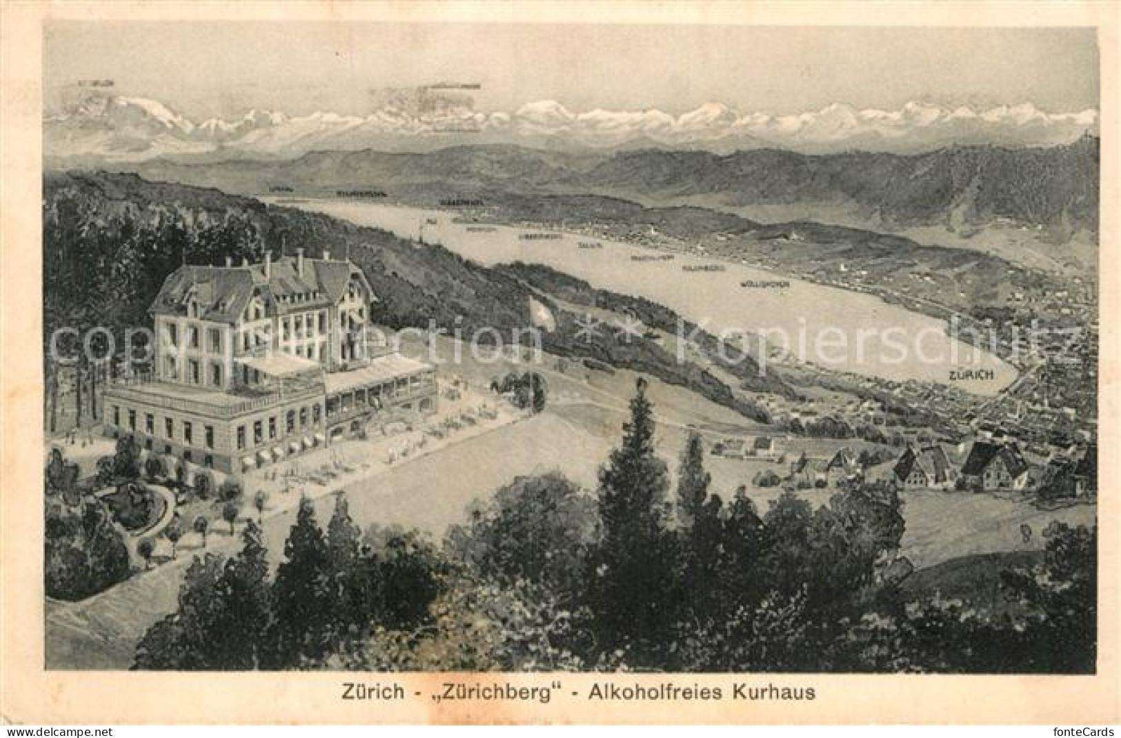 12995083 Zuerich ZH Zuerichberg Alkoholfreies Kurhaus Zuerichsee Alpen Zuerich - Andere & Zonder Classificatie