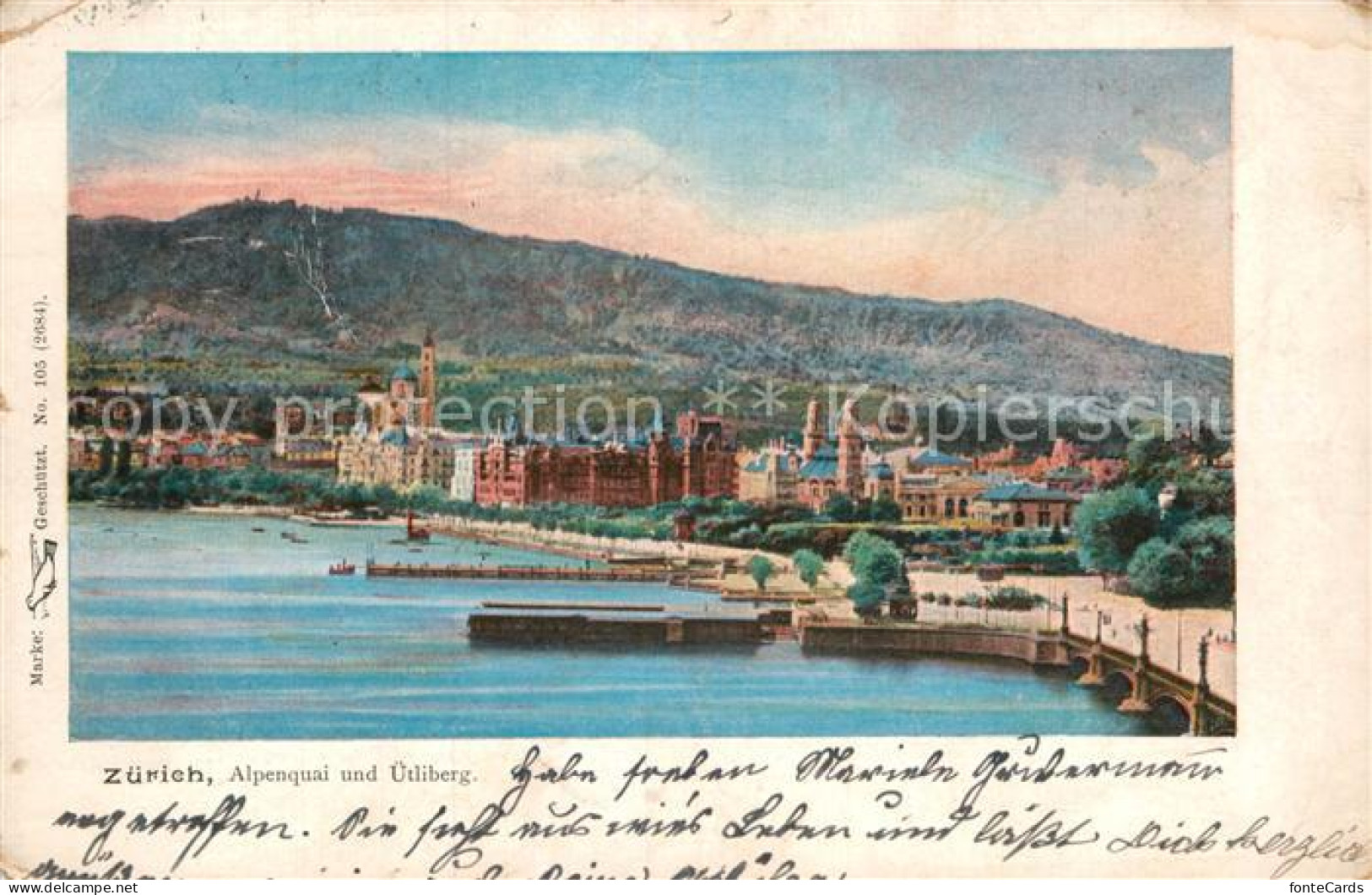 12995073 Zuerich ZH Alpenquai Und Uetliberg Zuerich - Andere & Zonder Classificatie