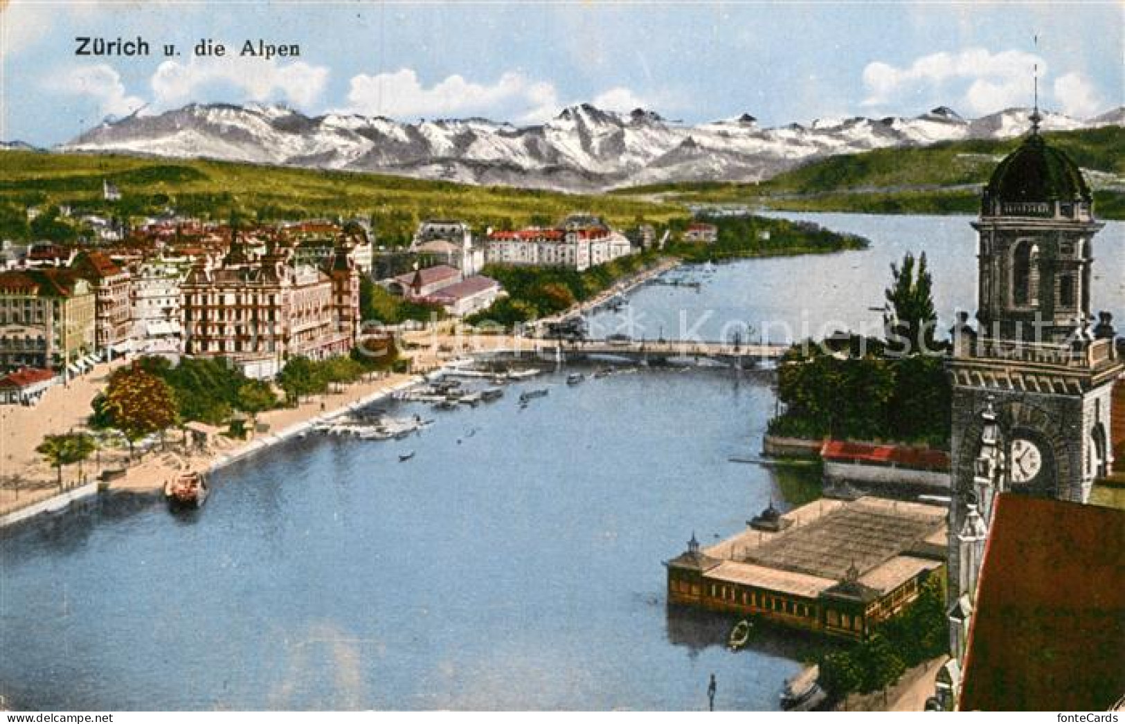 12995064 Zuerich ZH Panorama Zuerichsee Alpen Zuerich - Andere & Zonder Classificatie