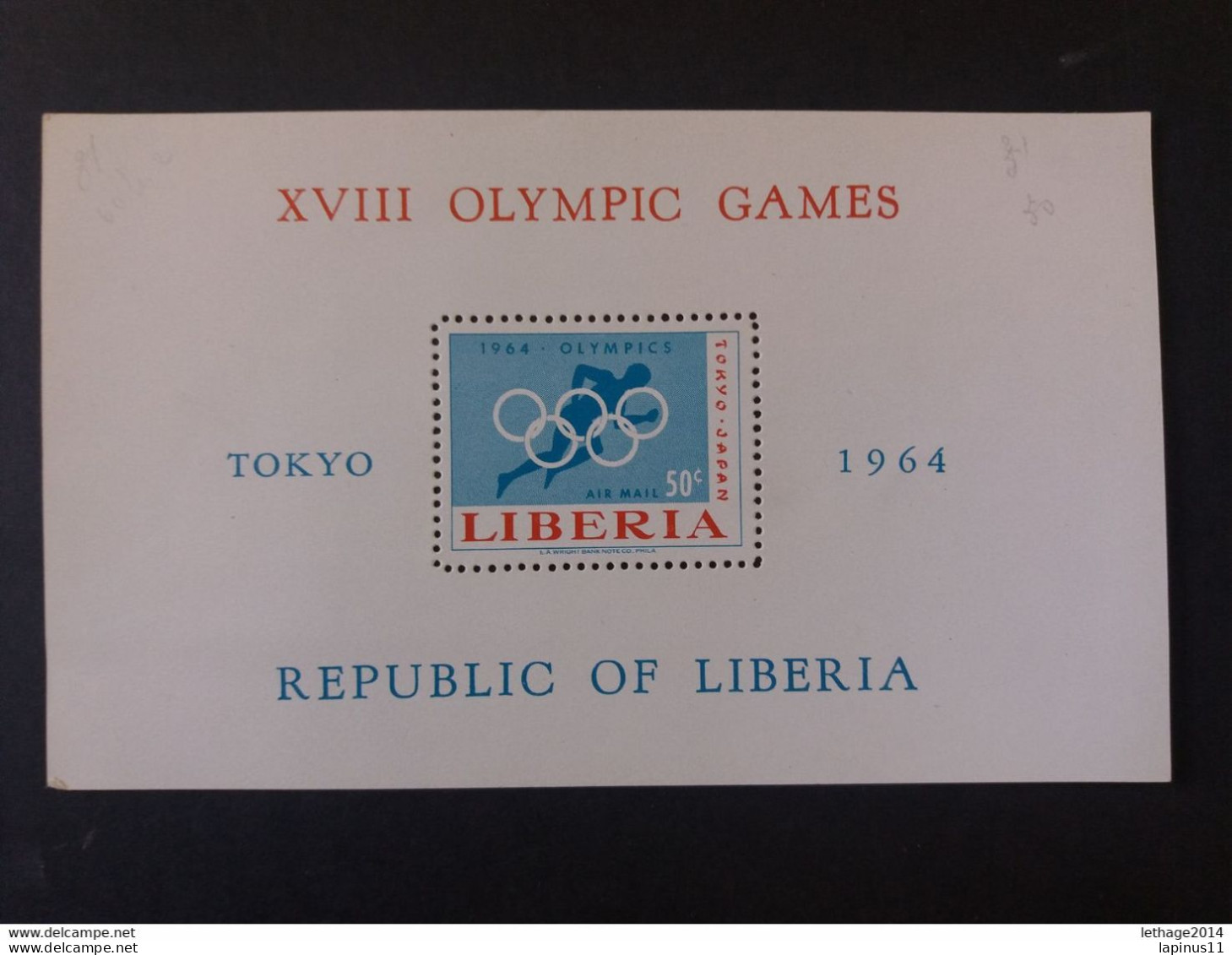 LIBERIA 1964 OLYMPICS GAMES TOKYO BLOCK CAT YVERT N.31 MNH $ - Liberia