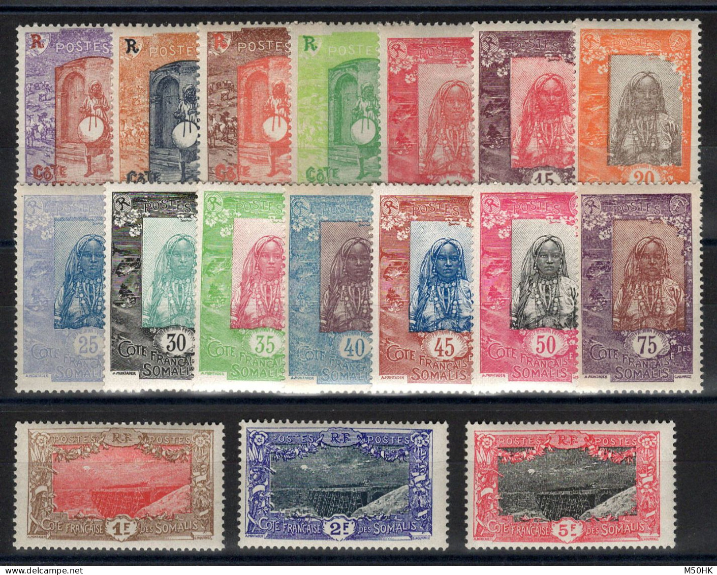 Cote Des Somalis - YV 83 à 99 N* MH Complète , Cote 55 Euros - Unused Stamps