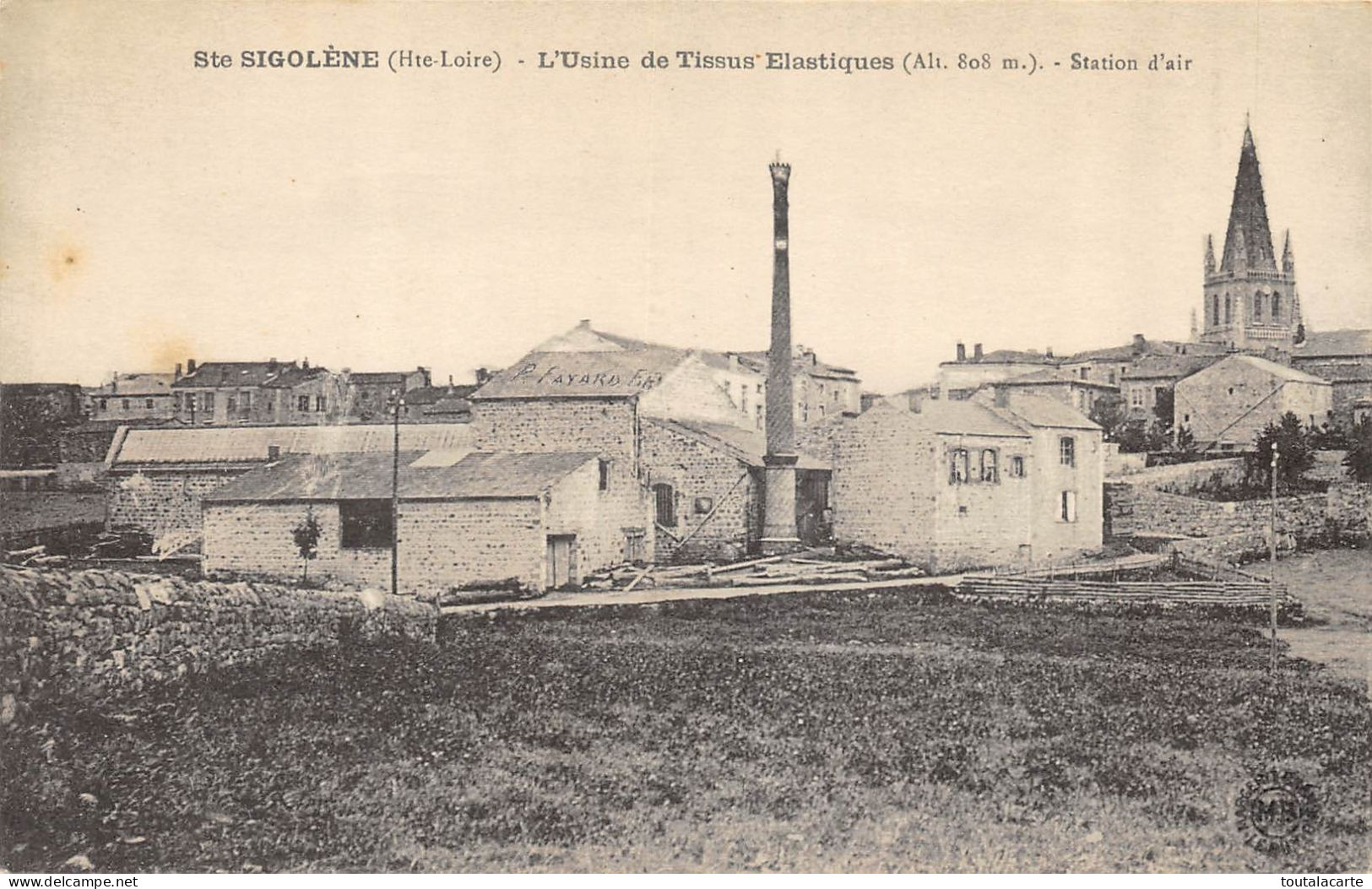 CPA 43 STE SIGOLENE L'USINE DE TISSUS ELASTIQUES STATION D'AIR - Autres & Non Classés