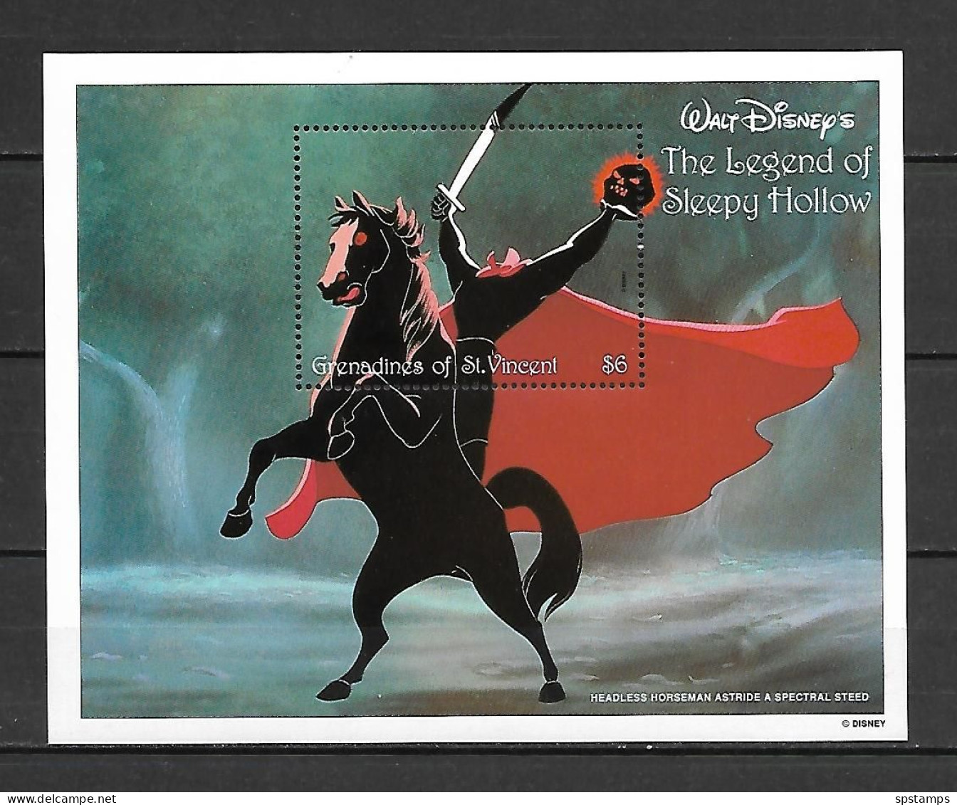 Disney St Vincent Gr 1992 The Legend Of Sleepy Hollow MS #2 MNH - Disney