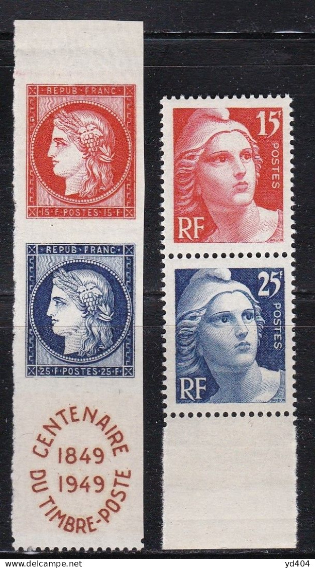 FR1067 - FRANCE – 1949 – STAMP CENTENARY - SG # 1061/4 MNH 25 € - Unused Stamps
