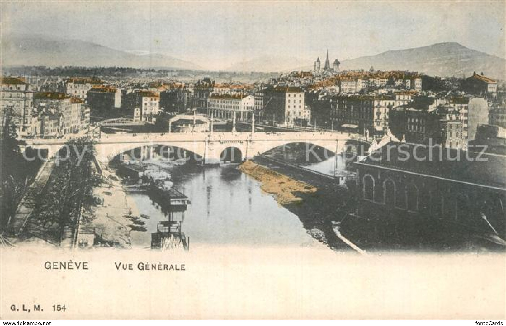 12994632 Geneve GE Vue Generale Pont Geneve - Otros & Sin Clasificación