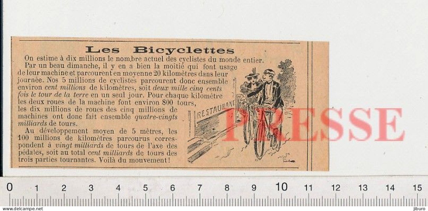 Doc Infos Statistiques Sur Bicyclette Année 1900 Vintage Humour à Bicyclette Vélo Dame 222C2 - Non Classés