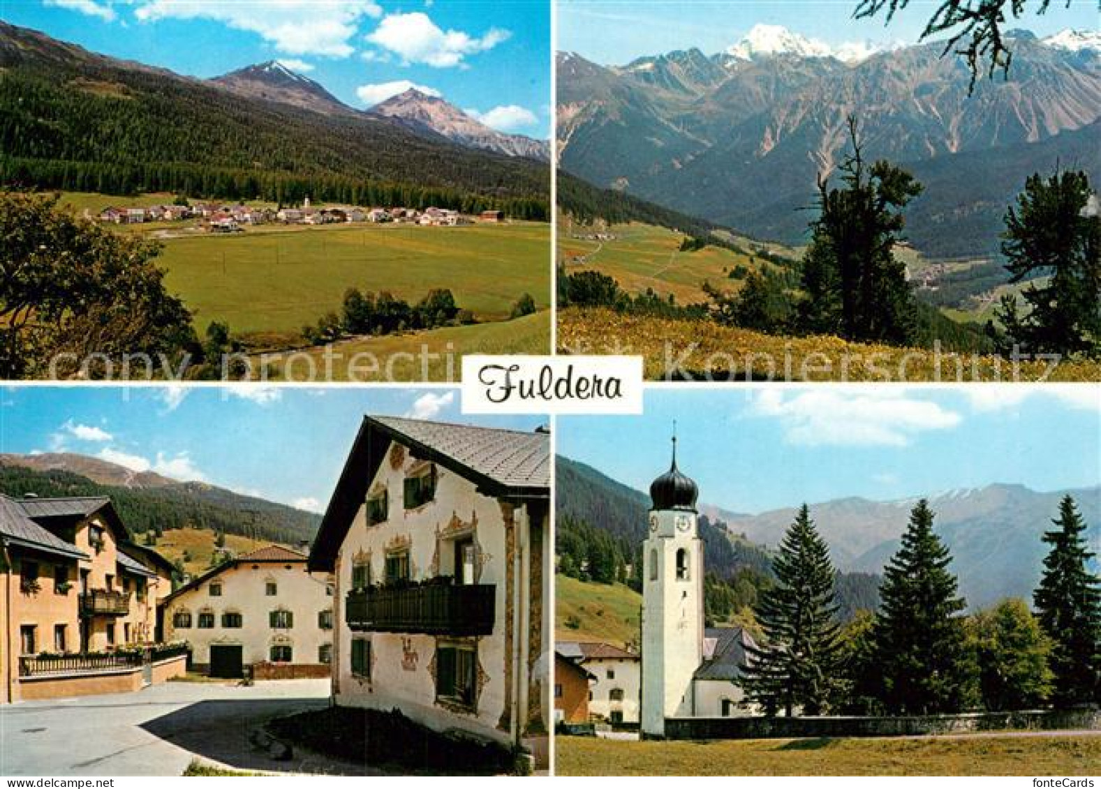 12993641 Fuldera Panorama Blick Gegen Piz D Aint Umbrail Stelvio Ortler Dorfplat - Other & Unclassified