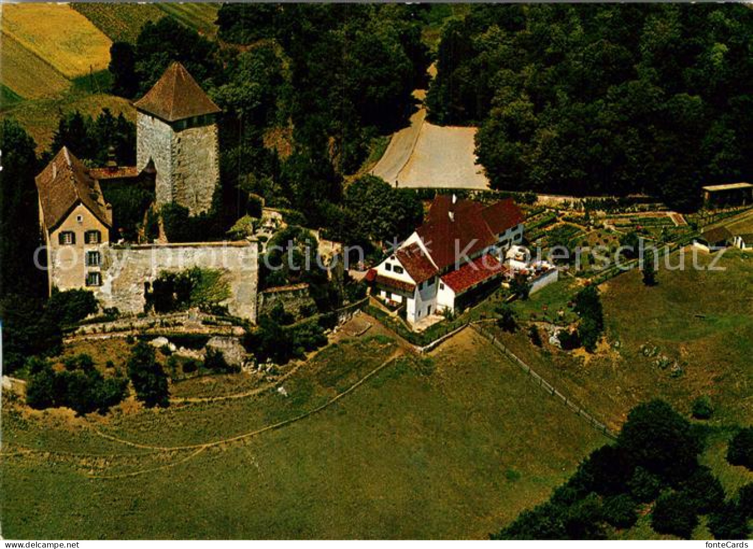 12987812 Schaffhausen SH Schloss Herblingen Fliegeraufnahme Schaffhausen - Andere & Zonder Classificatie