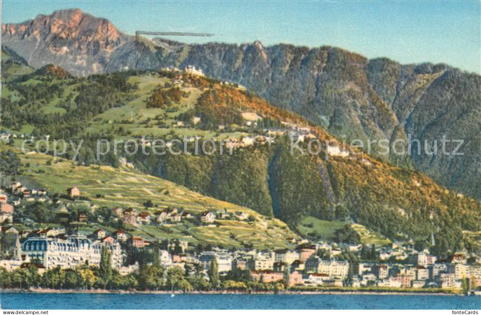 12986813 Montreux VD Territet Glion Caux Rochers De Naye Lac Leman Genfer See Mo - Sonstige & Ohne Zuordnung