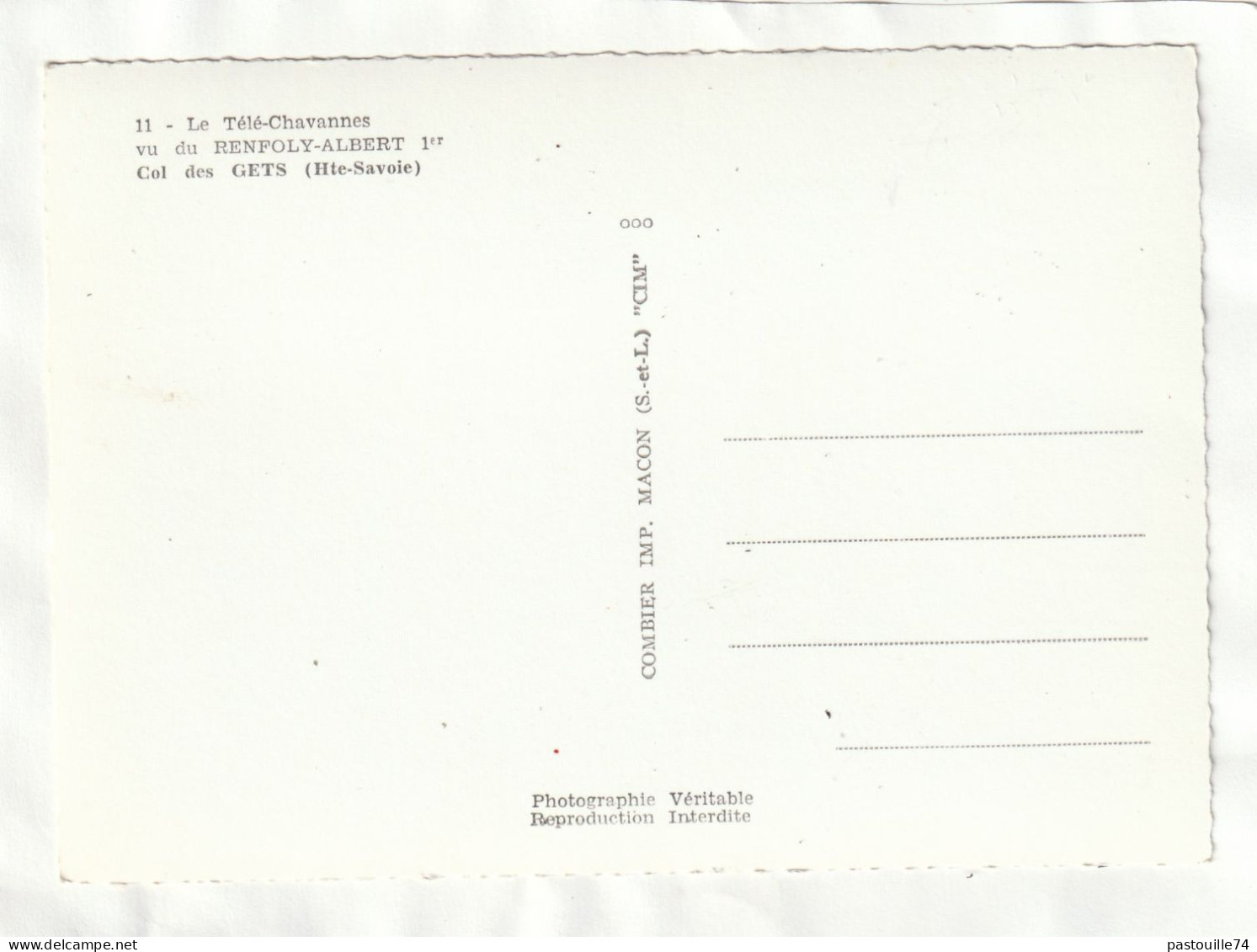 CPM. 15 X 10,5  -   Le  Télé-Chavannes  Vu Du  RENFOLY-ALBERT 1er.  Col Des  GETS - Les Gets