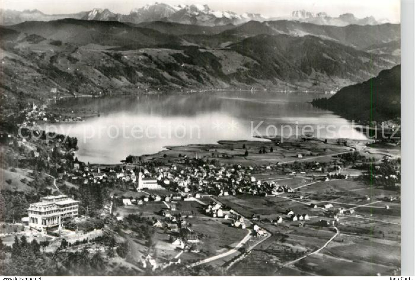 12983938 Unteraegeri Hotel Waldheim Aegerisee Alpenpanorama Fliegeraufnahme Unte - Andere & Zonder Classificatie