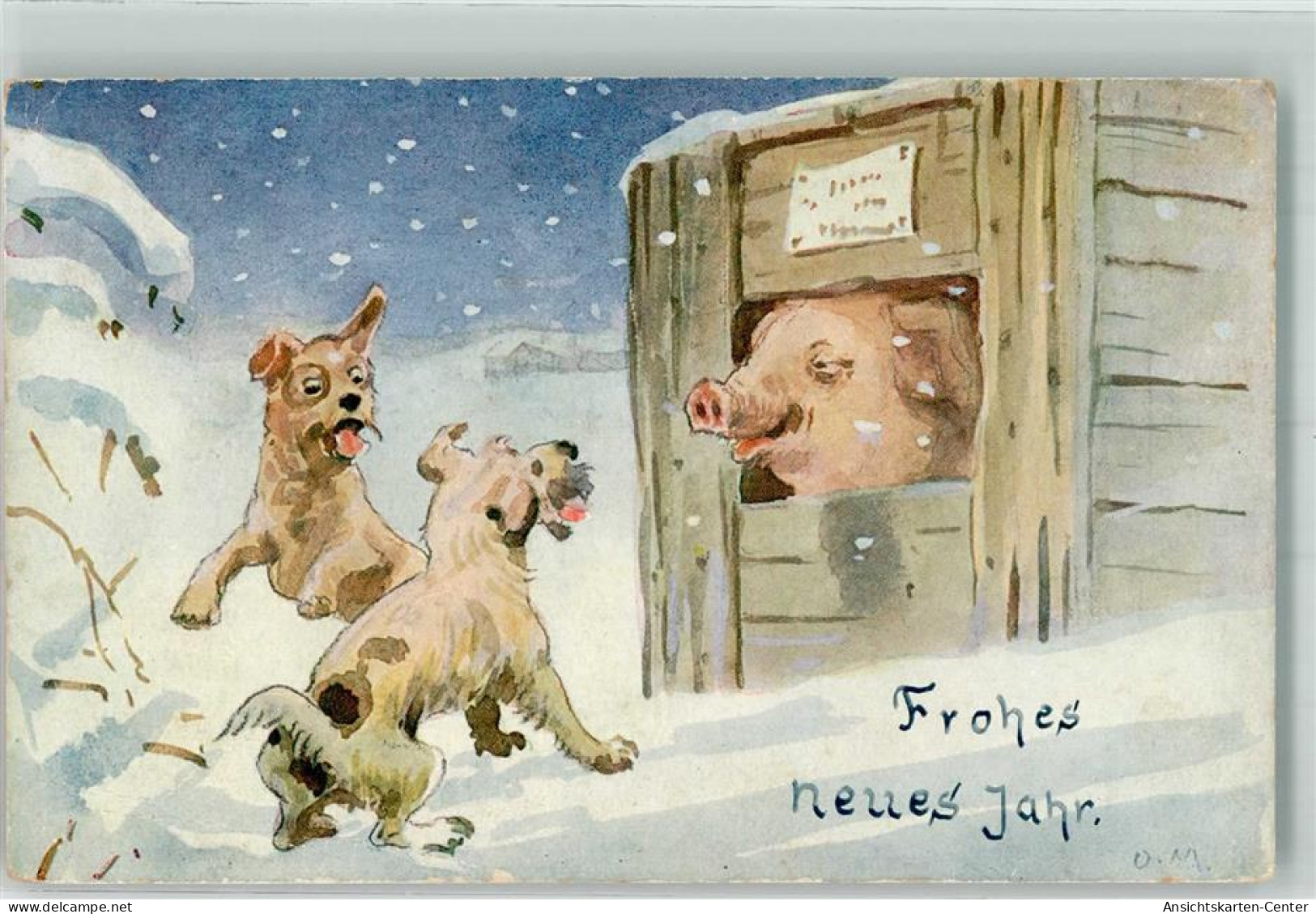 39808505 - Terrier M. U. Co. Serie 04 Kuenstlerkarte - Schweine
