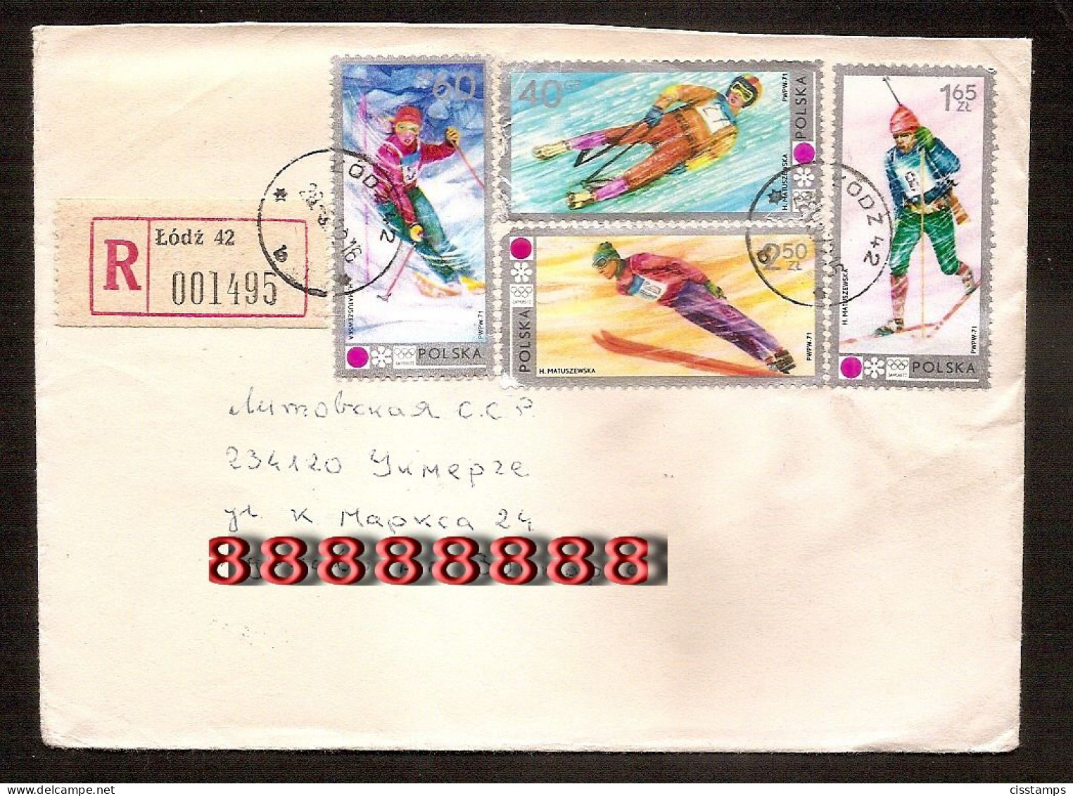 Poland 1972●Olympic Games Sapporo 72●compl. Set On R-Cover - Covers & Documents