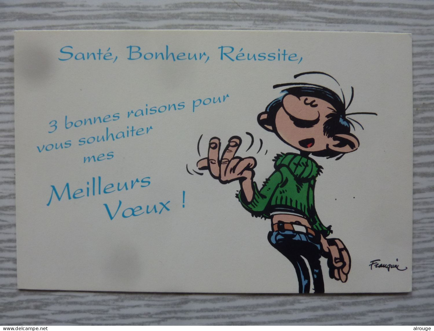 Carte Meilleurs Voeux, Lagaffe, Illustrateur Franquin - Bandes Dessinées