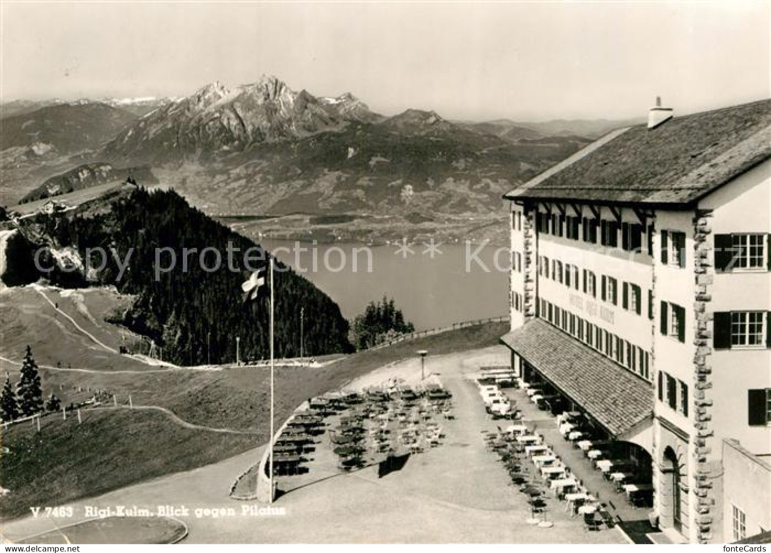 12979731 Rigi Kulm Berghotel Vierwaldstaettersee Blick Gegen Pilatus Rigi Kulm - Sonstige & Ohne Zuordnung