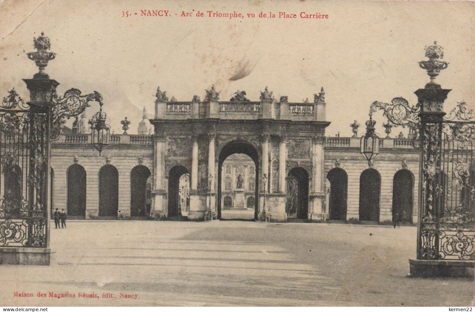 CPA 54 NANCY ARC DE TRIOMPHE VU DE LA PLACE CARRIERE - Nancy