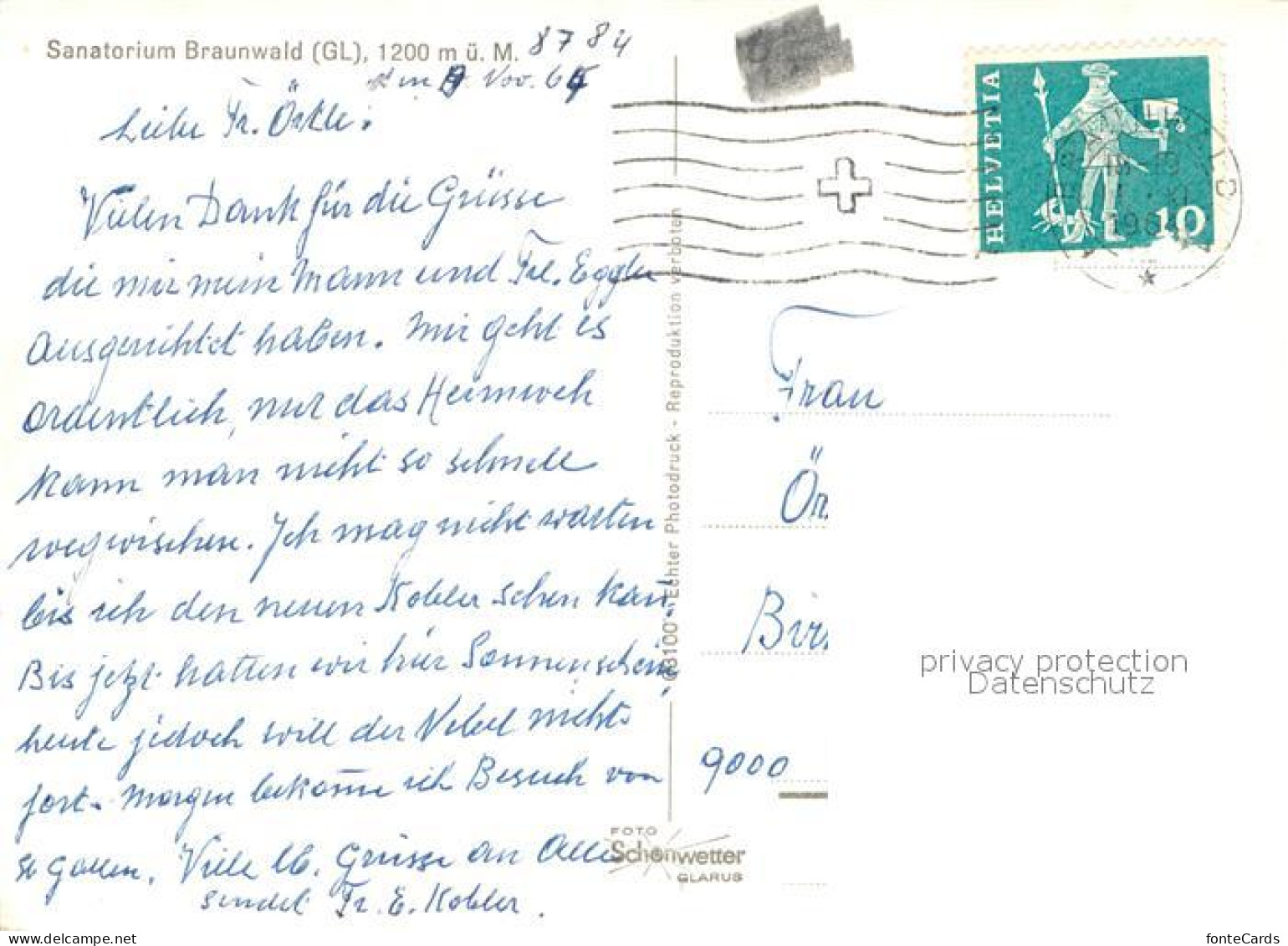 12979704 Braunwald GL Sanatorium Alpen Braunwald GL - Altri & Non Classificati