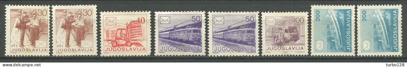 YOUGOSLAVIE 1986 N° 2052 A B 2053 B 2054 A B 2055 A 2056 A B ** Neufs MNH TTB C 12.55 € Bateau Ship Train Facteur - Unused Stamps