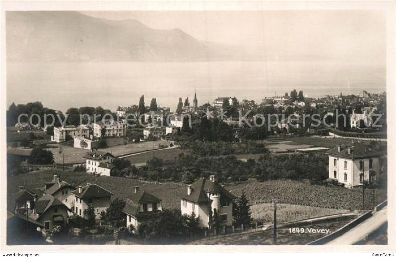 12979561 Vevey VD Stadtpanorama Mit Genfersee Alpen Vevey VD - Other & Unclassified