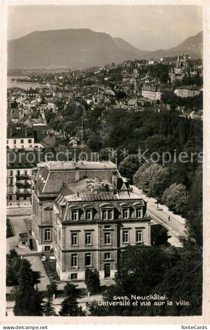 12978171 Neuchatel NE Universite Et Vue Sur La Ville Neuchatel NE - Autres & Non Classés