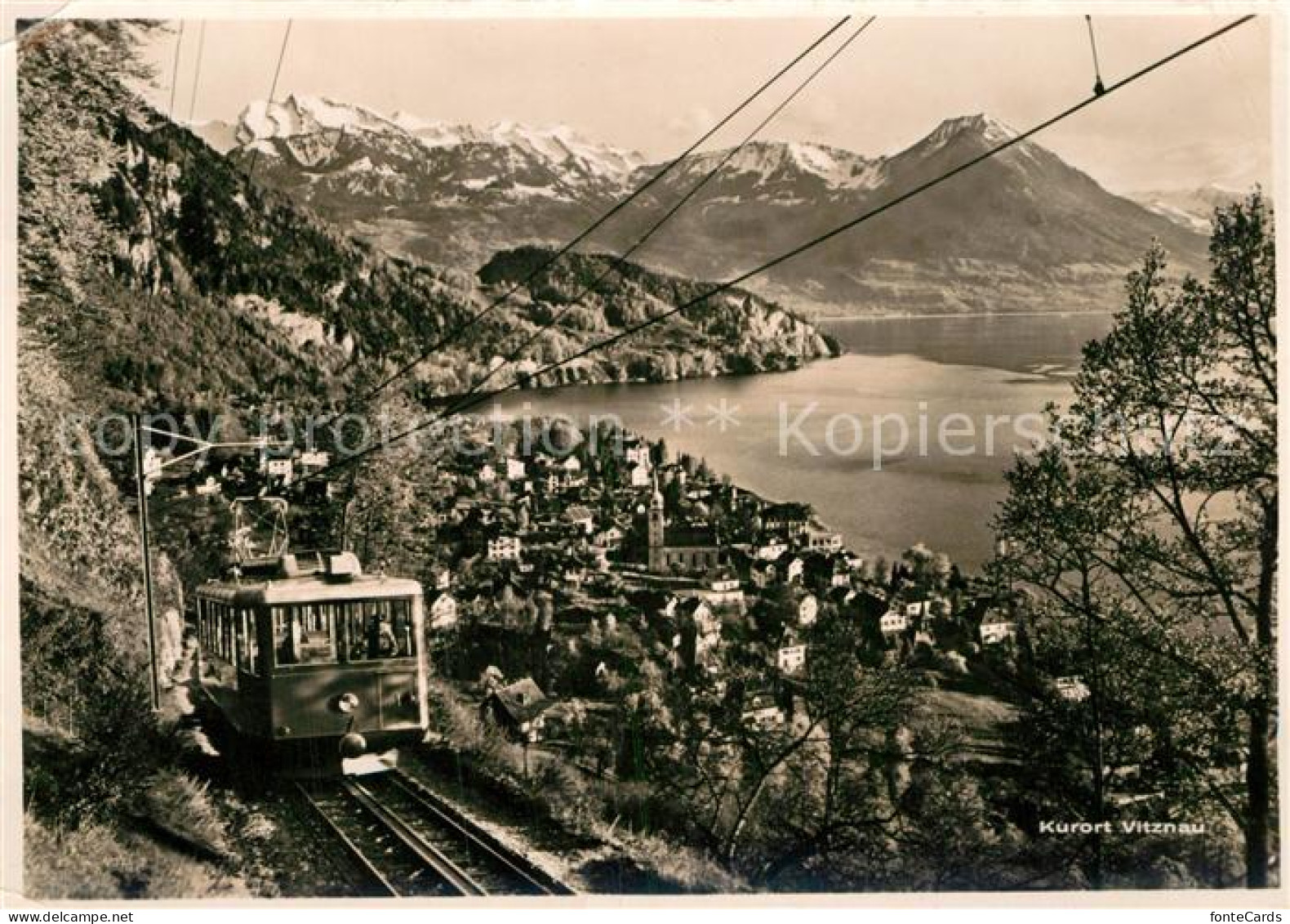 12977162 Vitznau Mit Rigi Bahn Vierwaldstaettersee Alpen Vitznau - Altri & Non Classificati