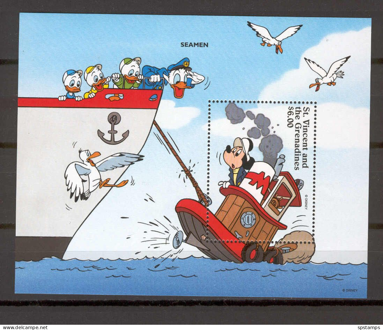 Disney St Vincent Gr 1996 Seamen MS MNH - Disney