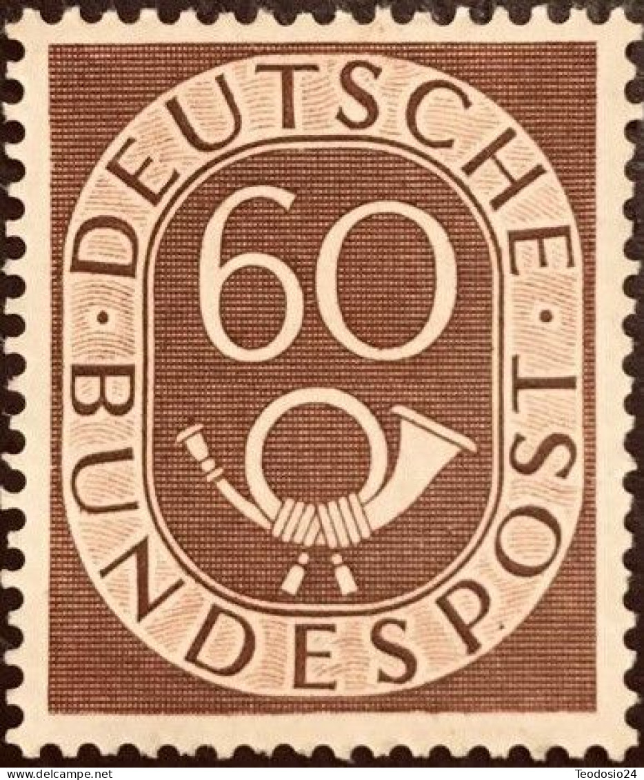 Germany, FR 1951 - Definitive - 60 Pf - Mi 135 - ** Vc 150 Euros. - Ungebraucht