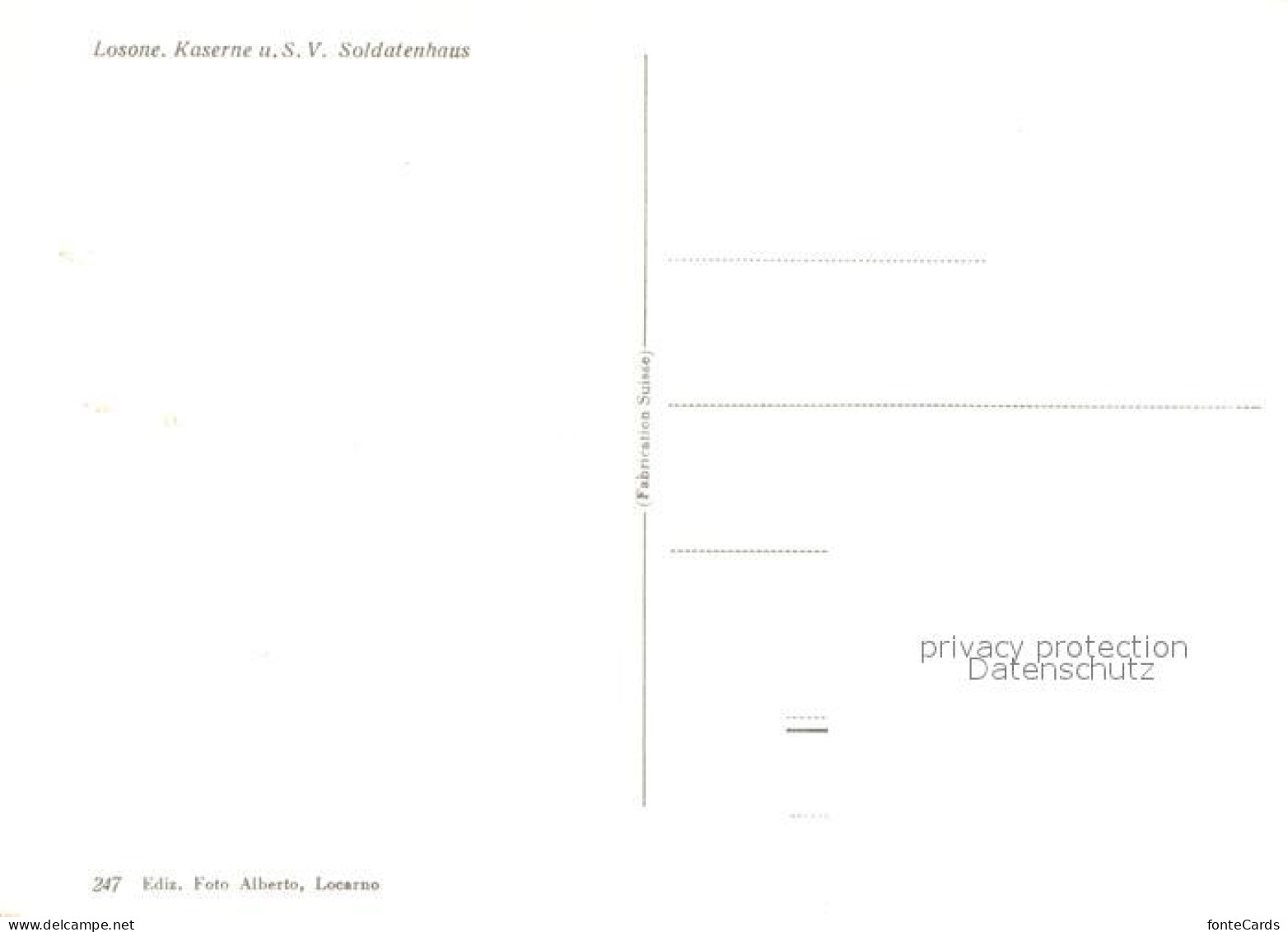 12971154 Losone Kaserne S.V. Soldatenhaus  Losone - Altri & Non Classificati