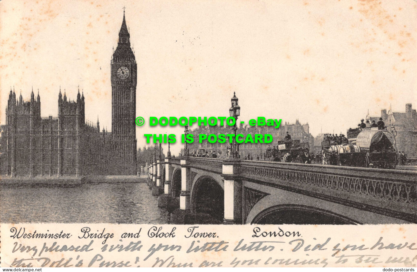 R531371 Westminster Bridge And Clock Tower. London. 1904 - Autres & Non Classés