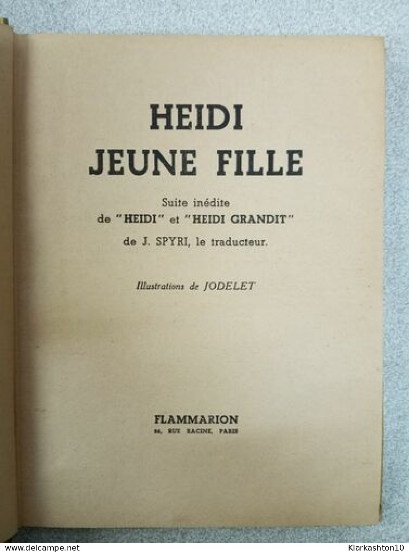 Heidi Jeune Fille - Other & Unclassified