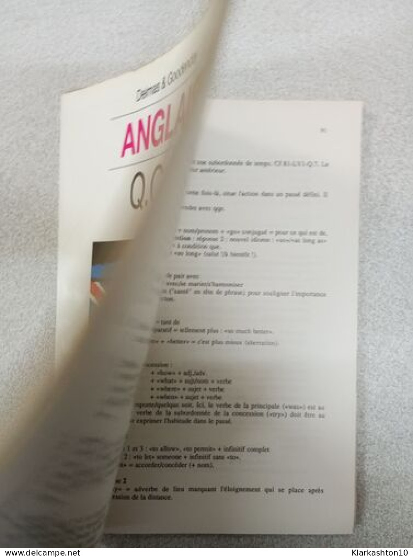 Anglais Qcm / Examens Et Concours De L''enseignement Superieur Premiere Et Deuxieme Langues (J Integre) - Autres & Non Classés