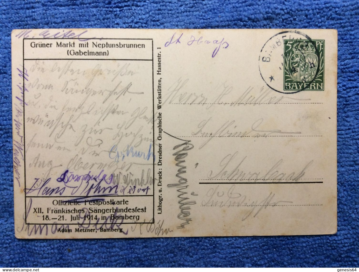 Altdeutschland Bayern 1914. PP 38 C17/05 (1ZKPVT010) - Enteros Postales