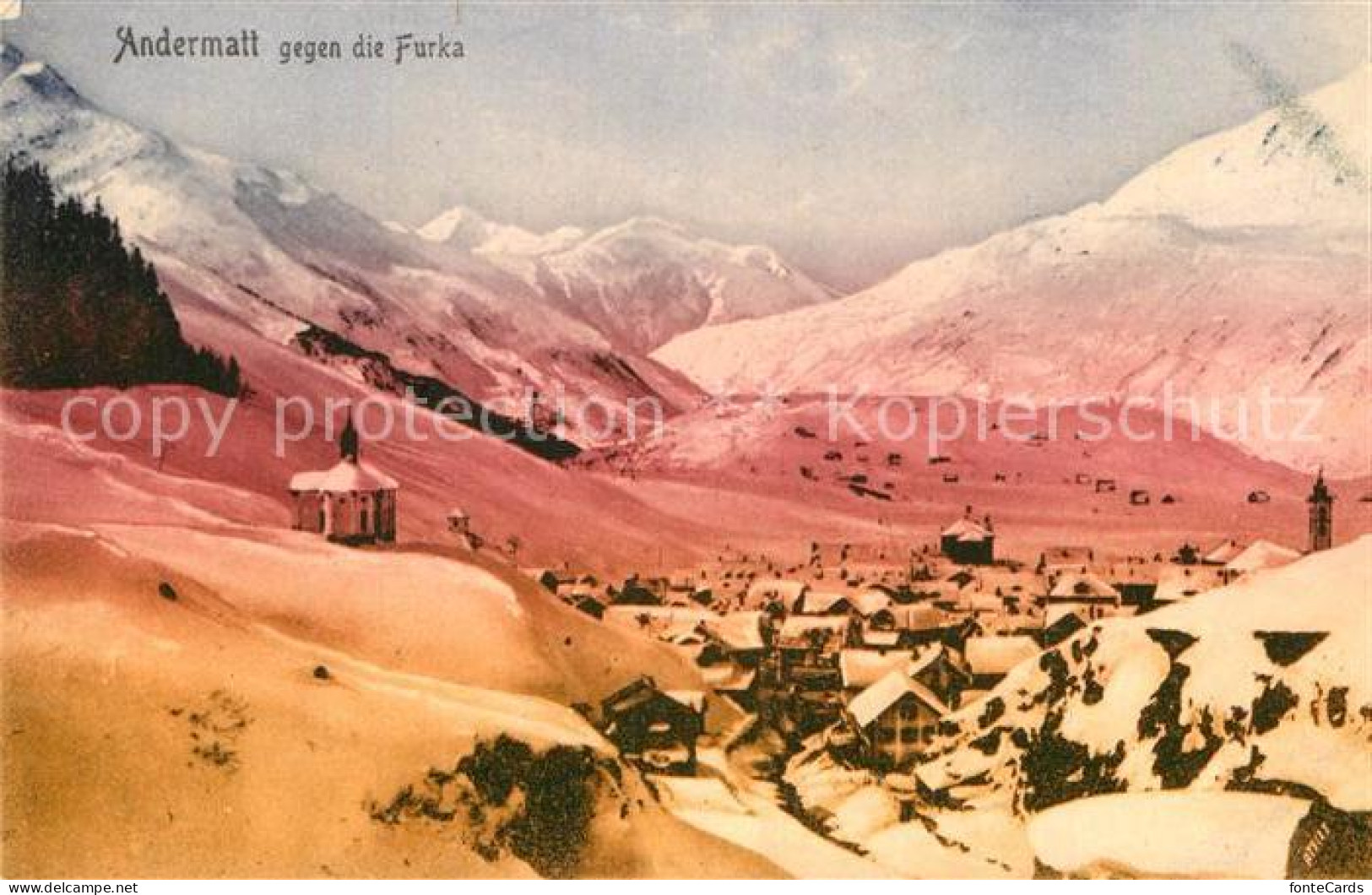 12963522 Andermatt Mit Furka Andermatt - Altri & Non Classificati