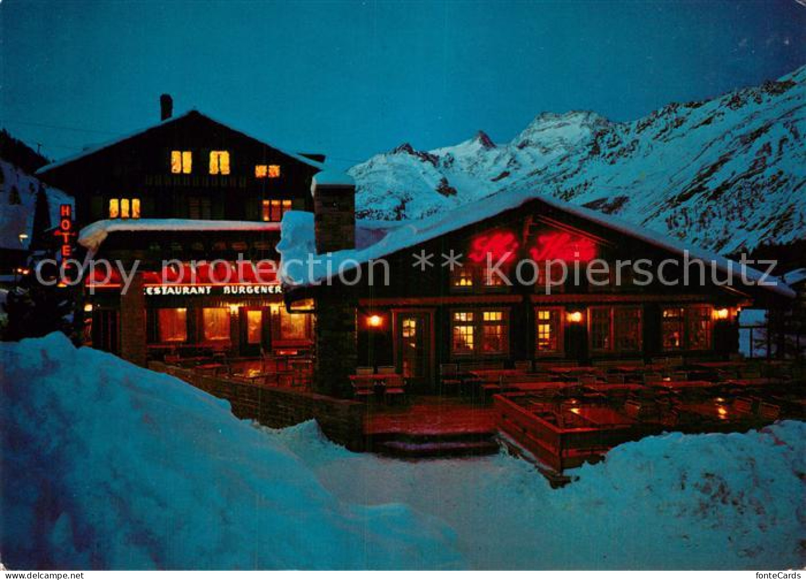 12961874 Saas-Fee Hotel Burgener Restaurant Skihuette Saas-Fee - Autres & Non Classés