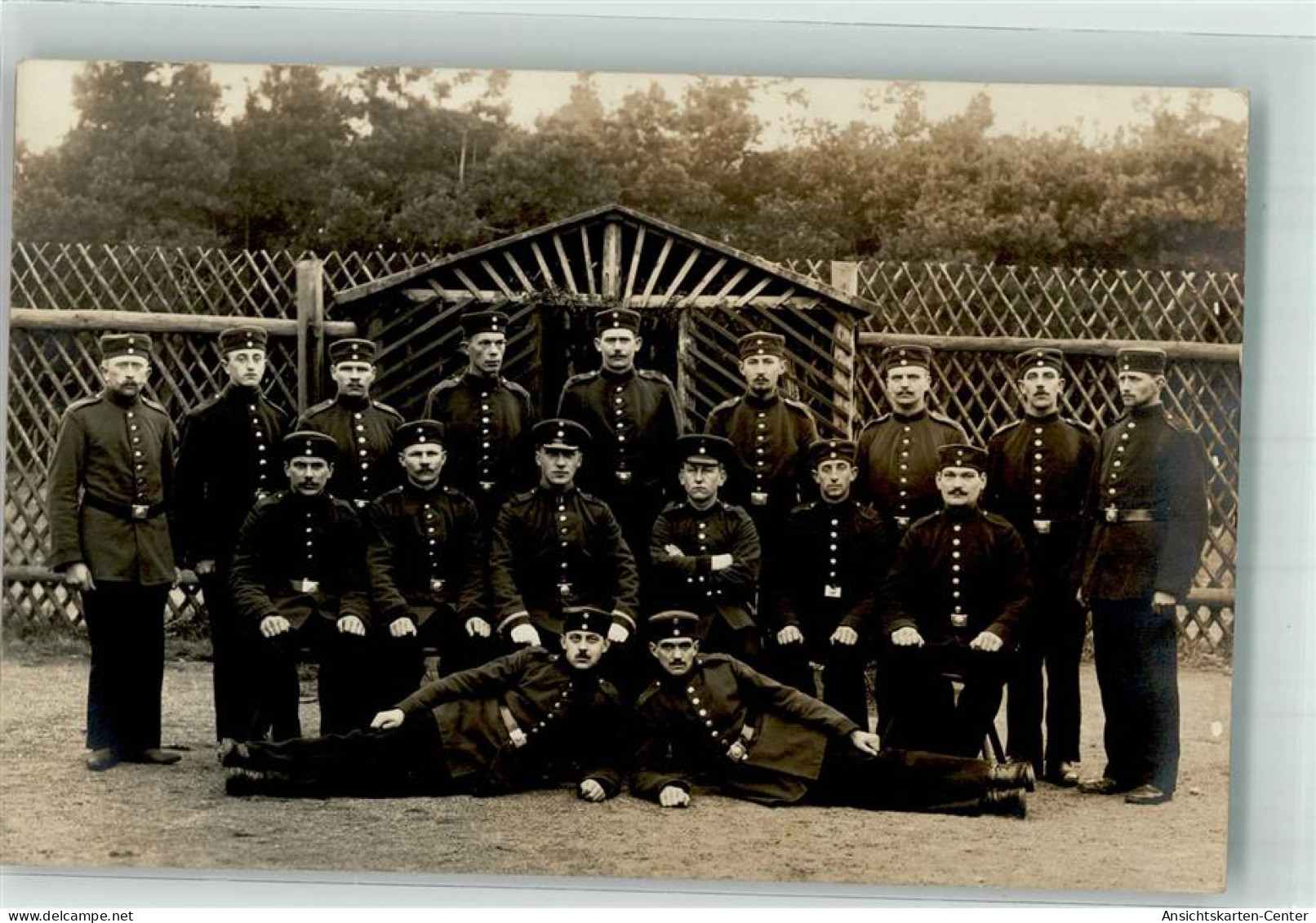 39802905 - Gruppenbild Von Soldaten In Uniform Eines Eisenbahner Battaliones - War 1914-18