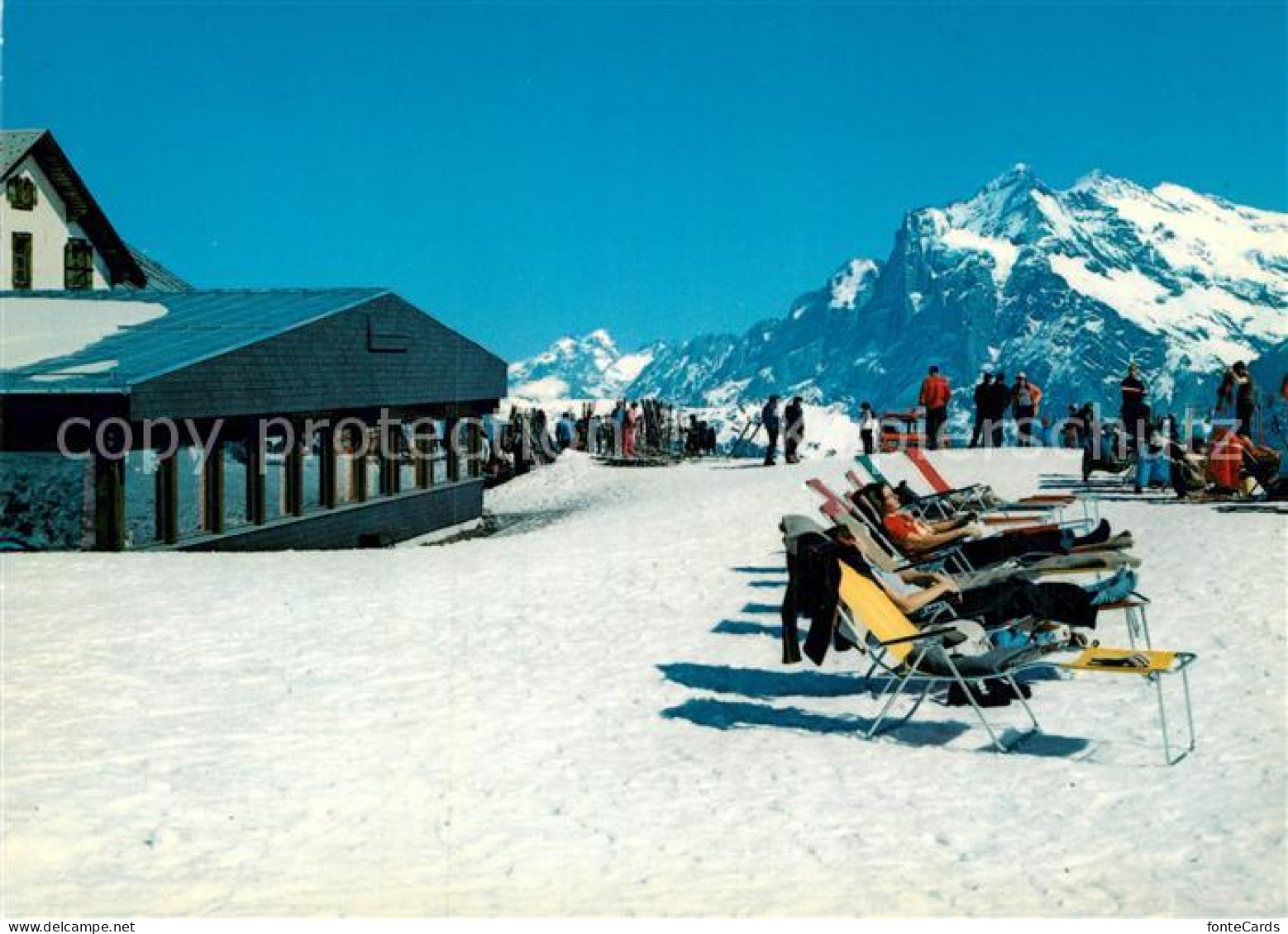 12960908 Maennlichen Berghotel Sonnenterrasse Skigebiet Wetterhorn Maennlichen - Andere & Zonder Classificatie