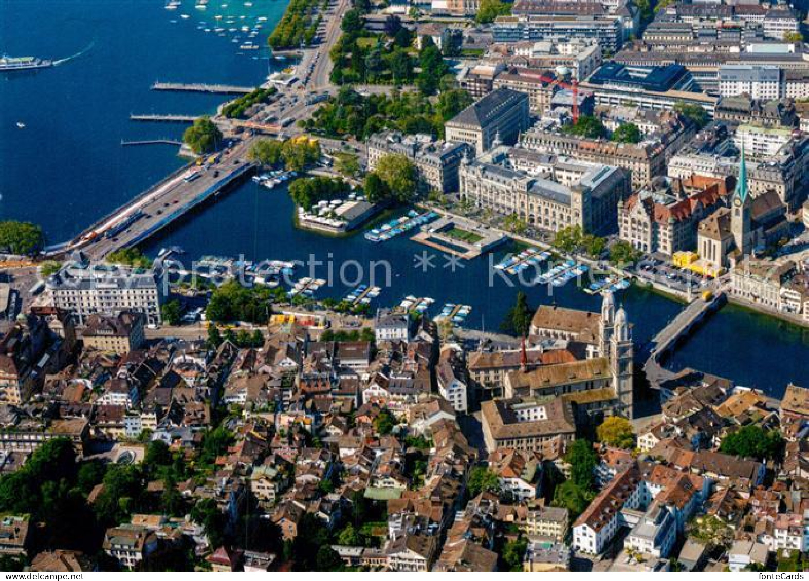 12960041 Zuerich ZH City Mit Altstadt Und See Fliegeraufnahme Zuerich - Otros & Sin Clasificación